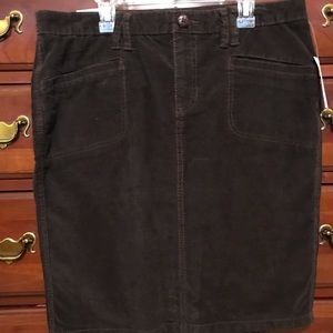 Old navy brown corduroy skirt 8